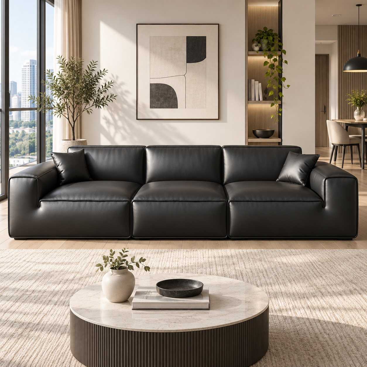 Mestran Leather Sofa