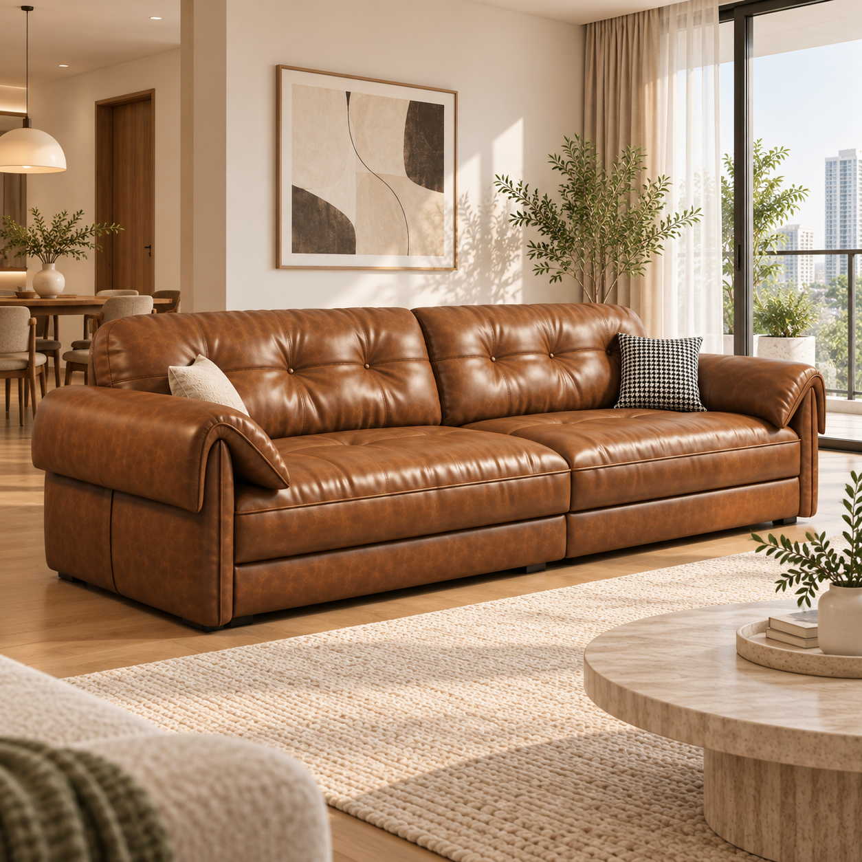 Fresano Leather Sofa