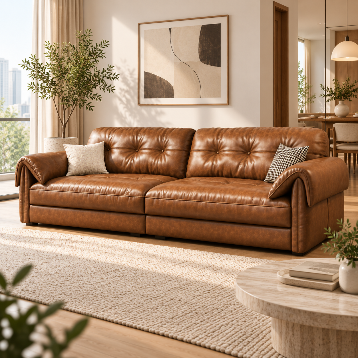 Fresano Leather Sofa