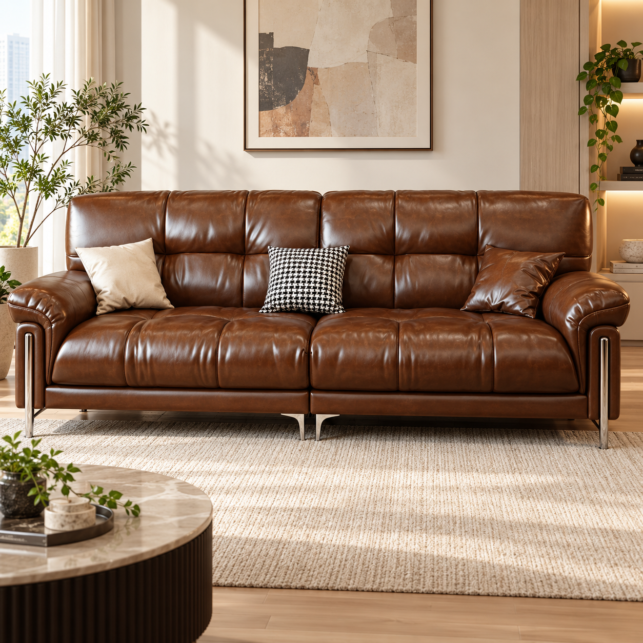 Heradin Leather Sofa