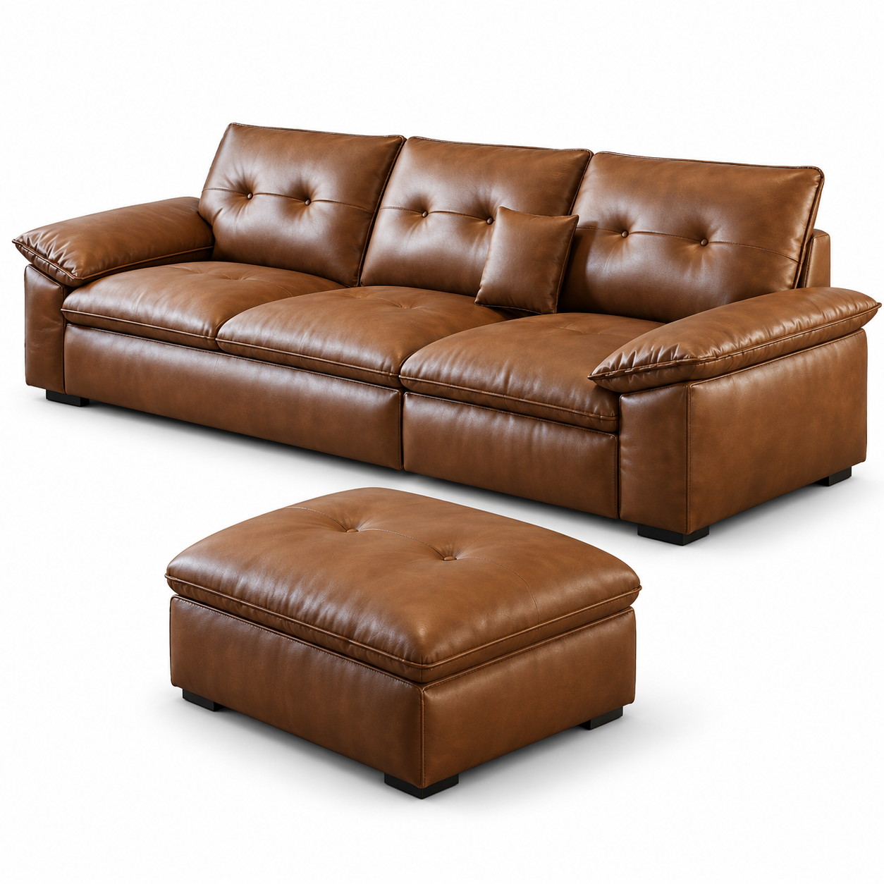 Ismerel Leather Sofa