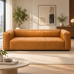 Kardesse Leather Sofa