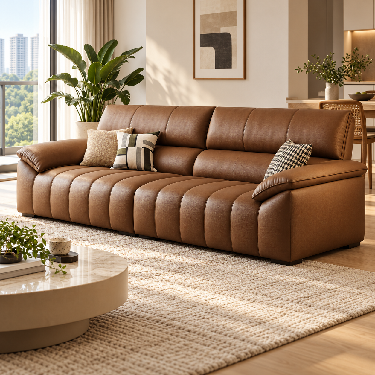 Letharo Leather Sofa
