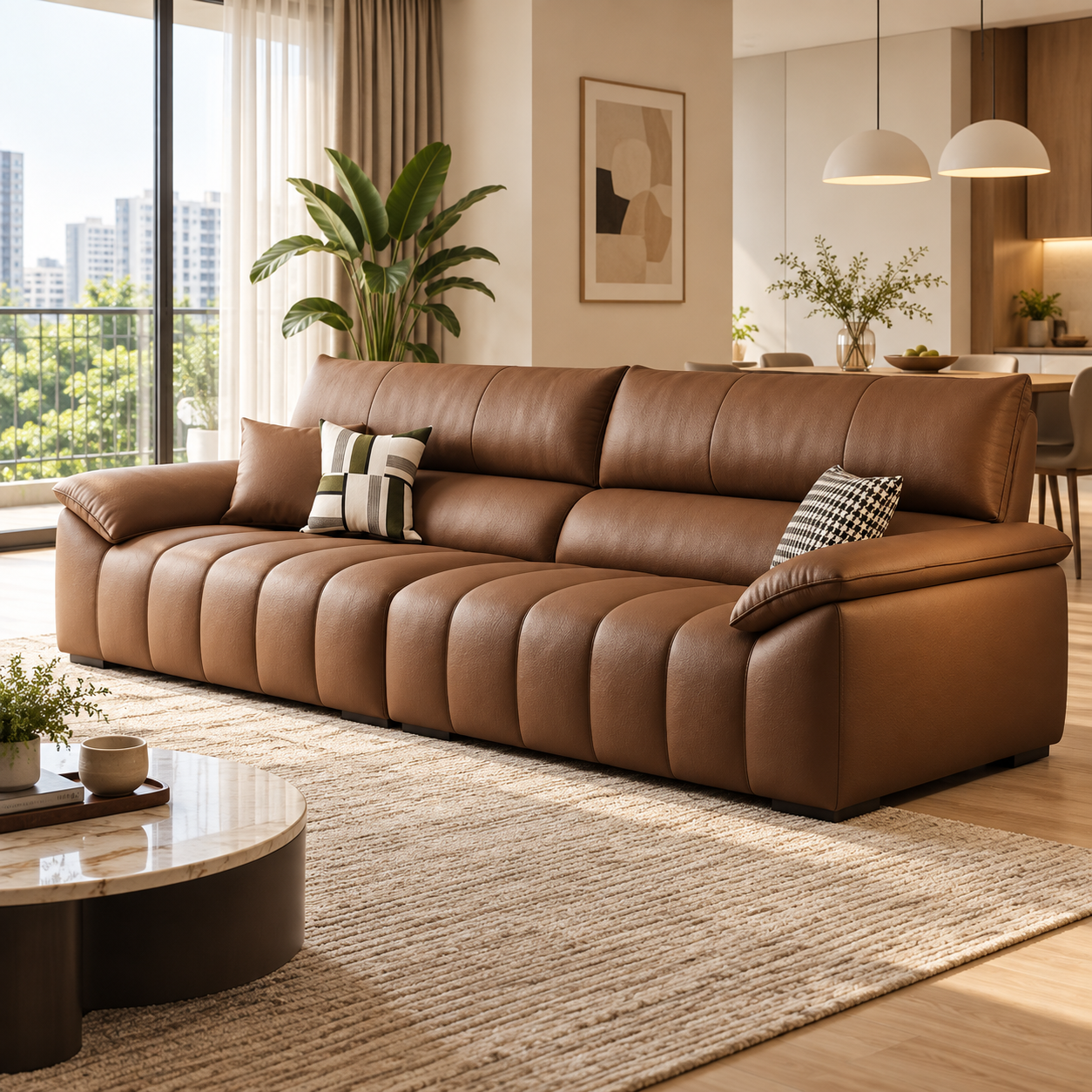Letharo Leather Sofa