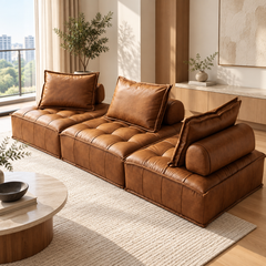 Norelis Faux Leather Sofa