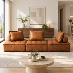 Norelis Faux Leather Sofa