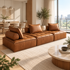 Norelis Faux Leather Sofa