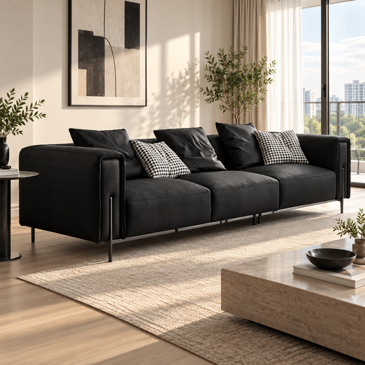 Uldaris Leather Sofa