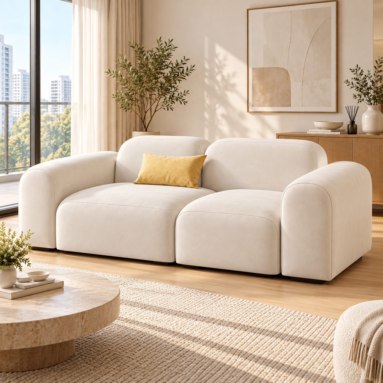 Belvarin Fabric Sofa