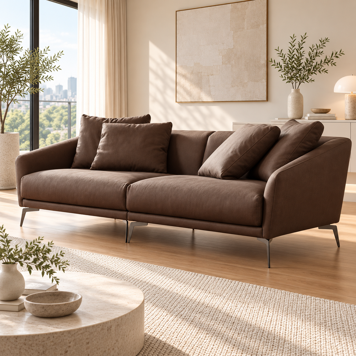Ivaroque Leather Sofa