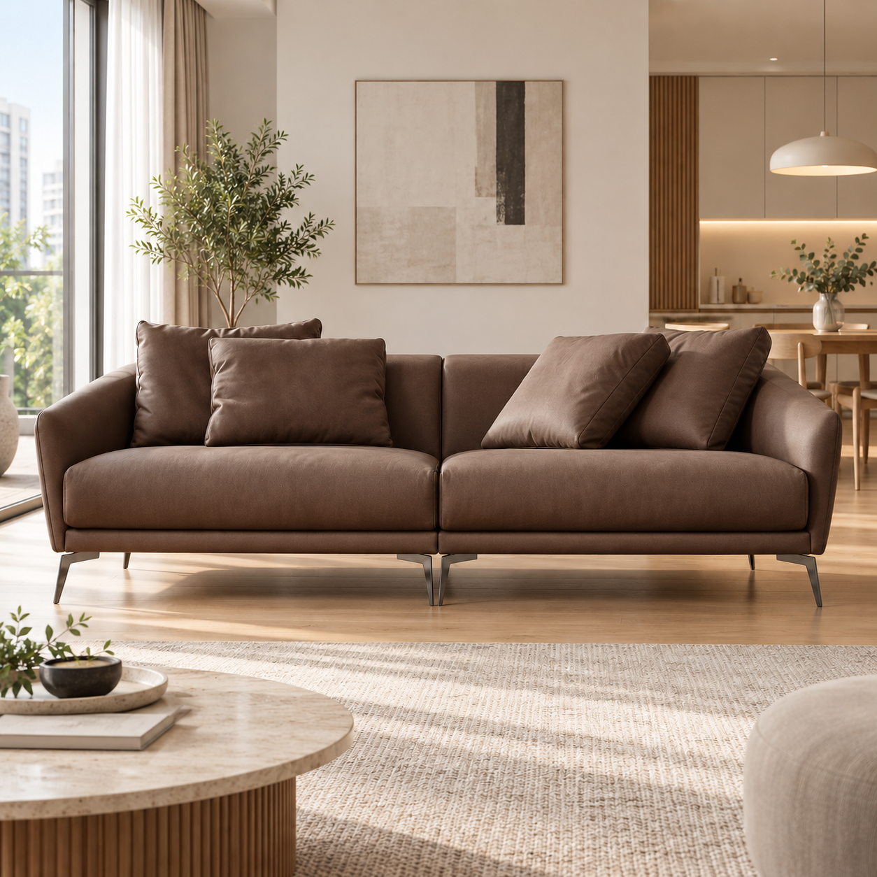 Ivaroque Leather Sofa