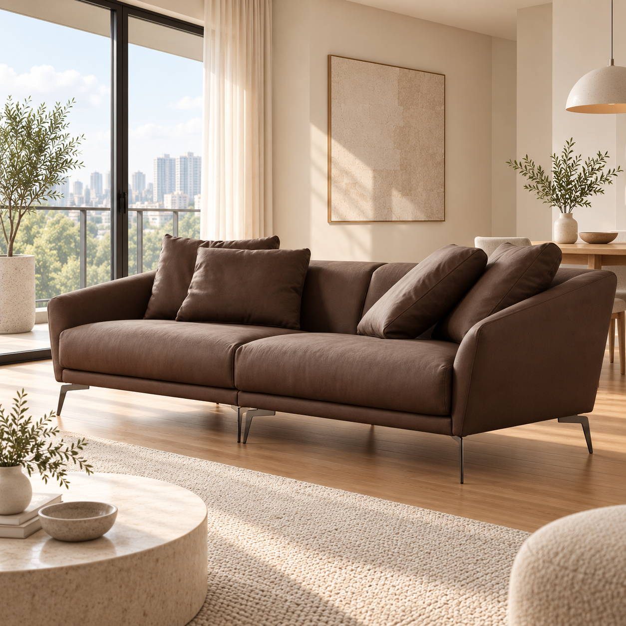 Ivaroque Leather Sofa