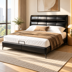Aldevan Leather Bed Frame