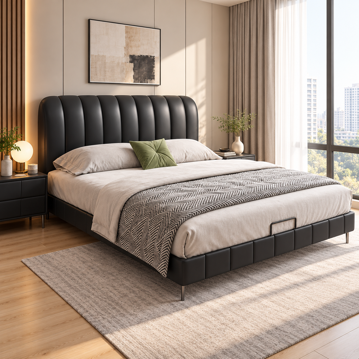 Esmarin Leather Bed Frame