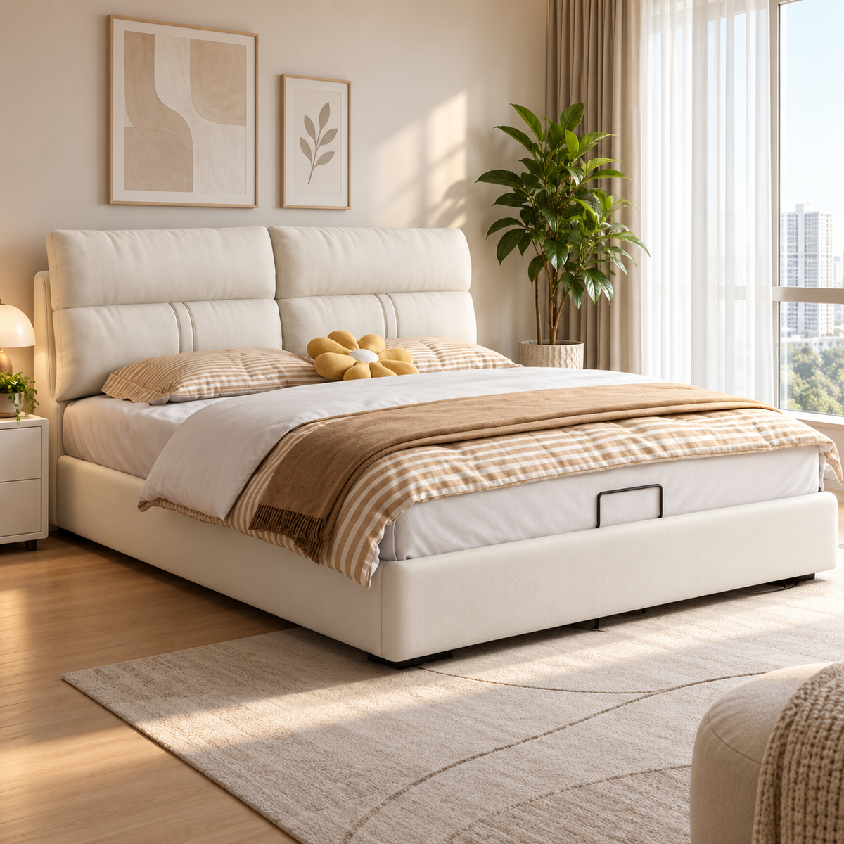 Fendric Leather Bed Frame