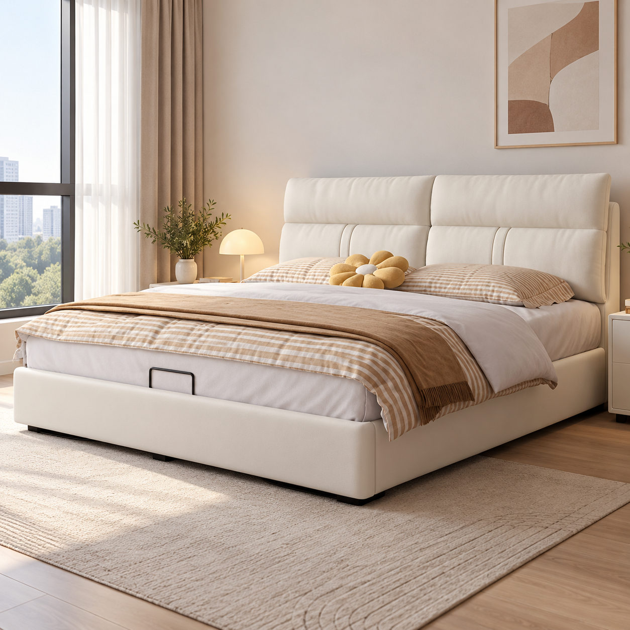 Fendric Leather Bed Frame