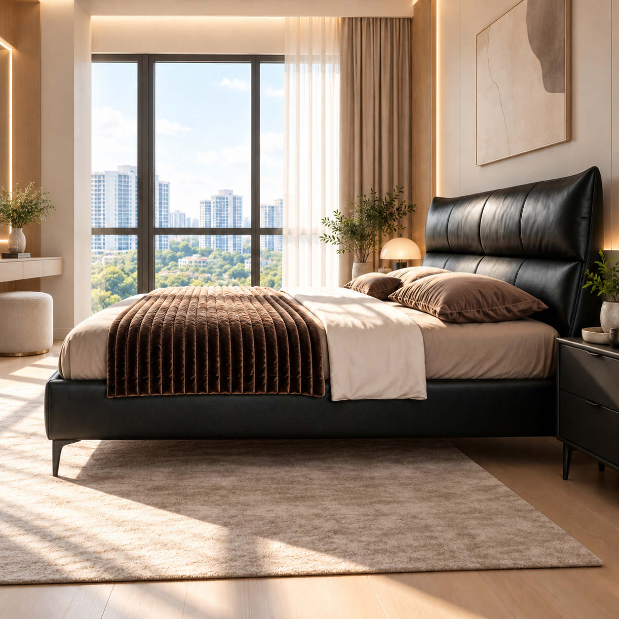 Haveris Leather Bed Frame