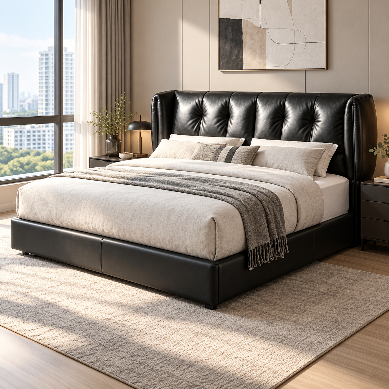 Brisano Leather Bed Frame