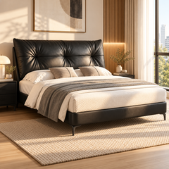 Delsin Leather Bed Frame