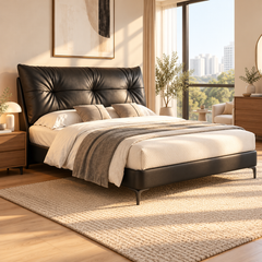 Delsin Leather Bed Frame