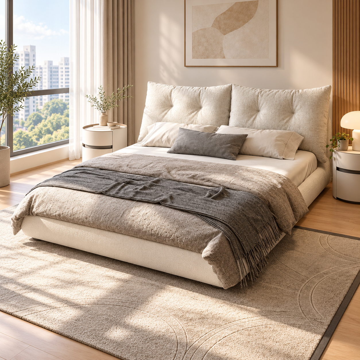 Merovan Fabric Bed Frame
