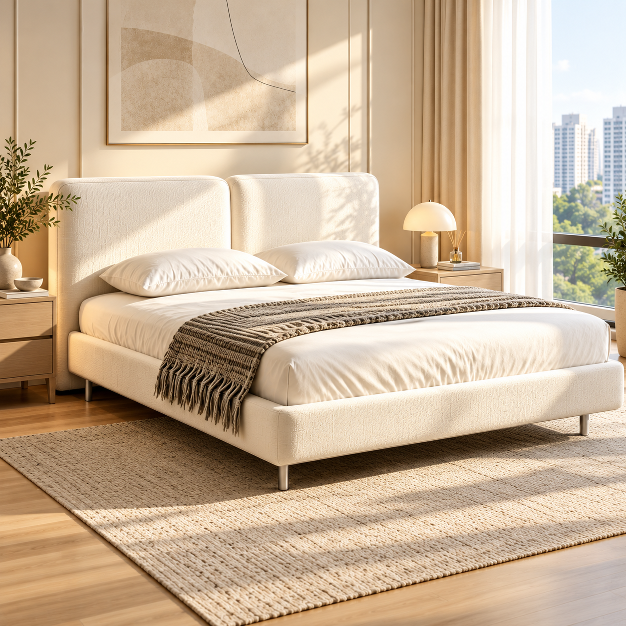 Nerique Fabric Bed Frame