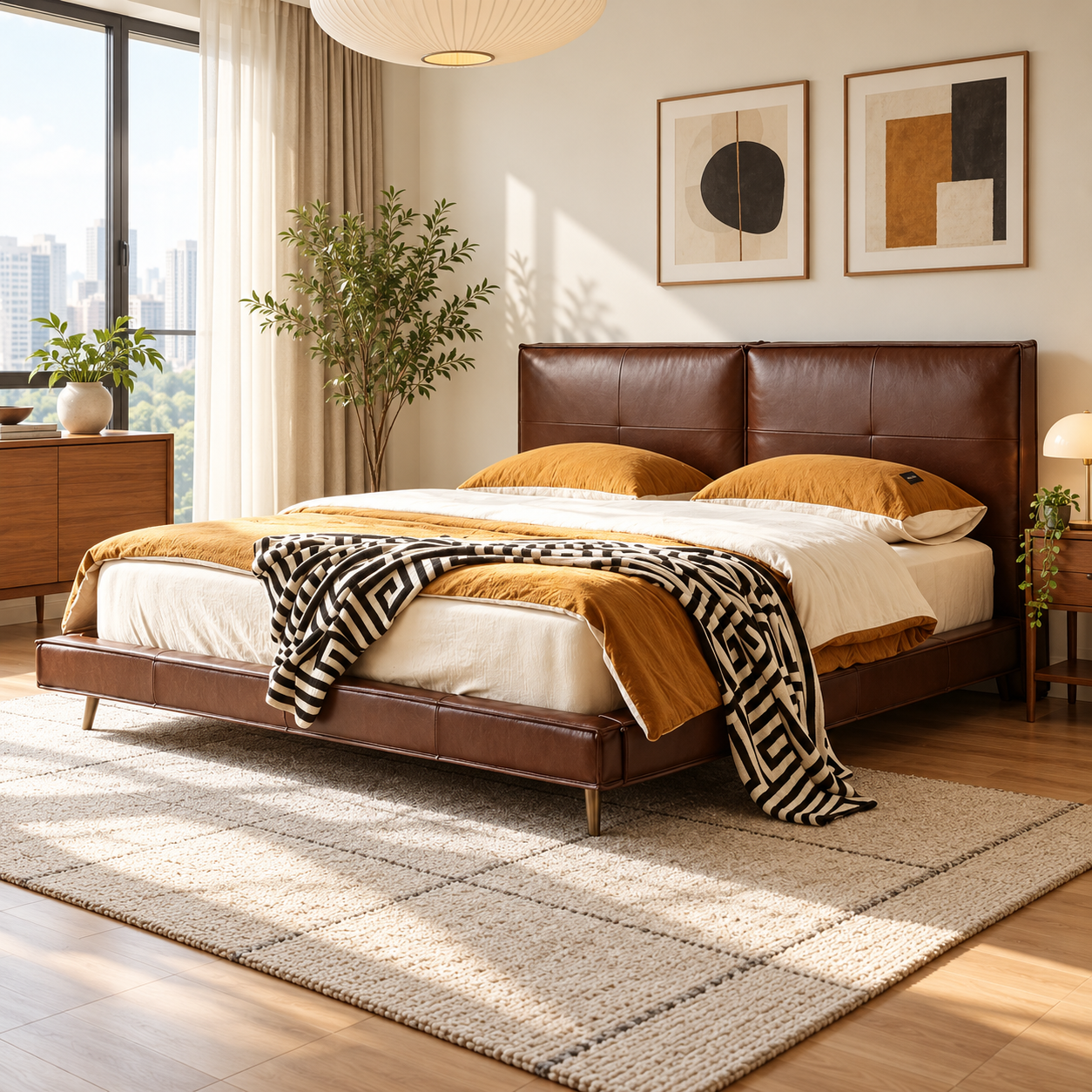 Ostelan Leather Bed Frame