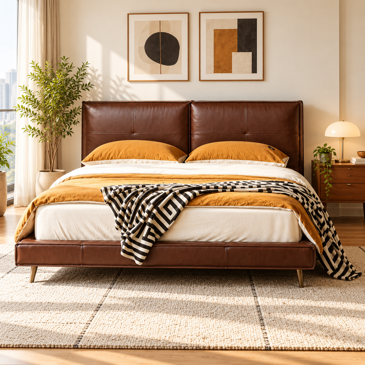 Ostelan Leather Bed Frame
