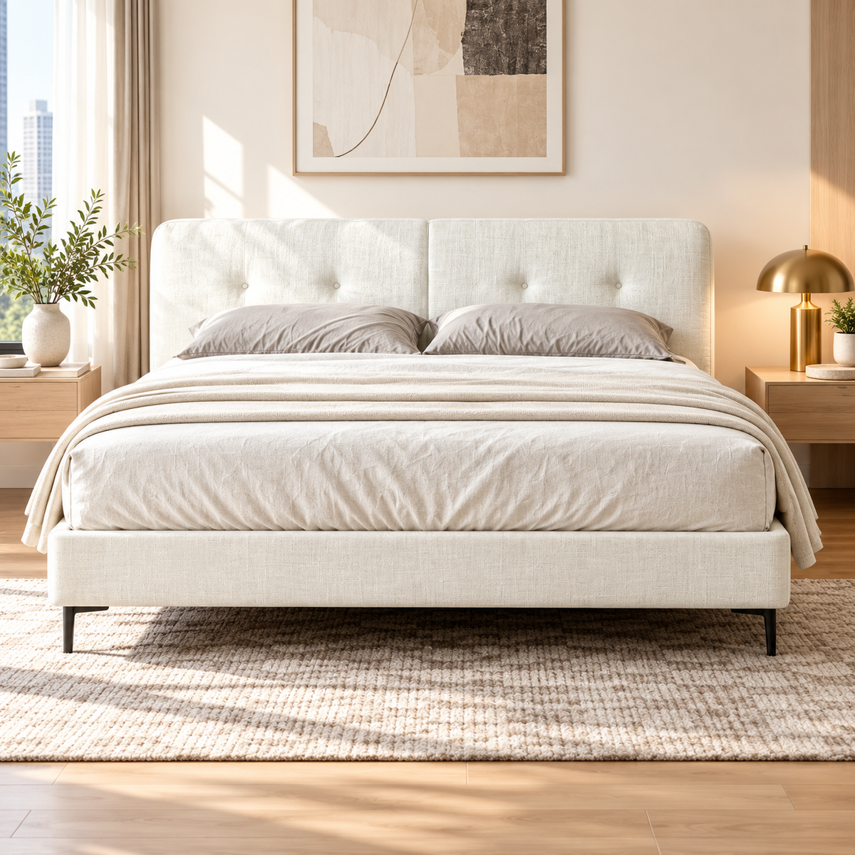Pavrin Fabric Bed Frame
