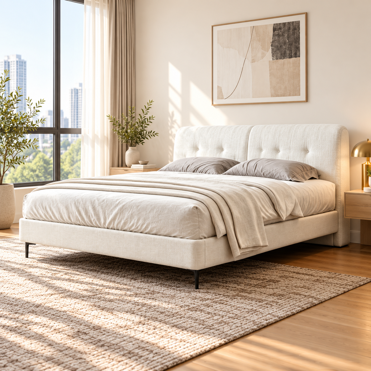 Pavrin Fabric Bed Frame
