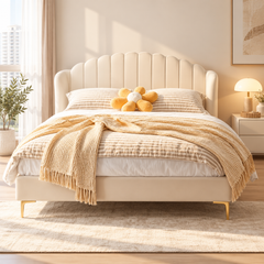 Zemaris Leather Bed Frame