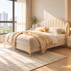 Zemaris Leather Bed Frame