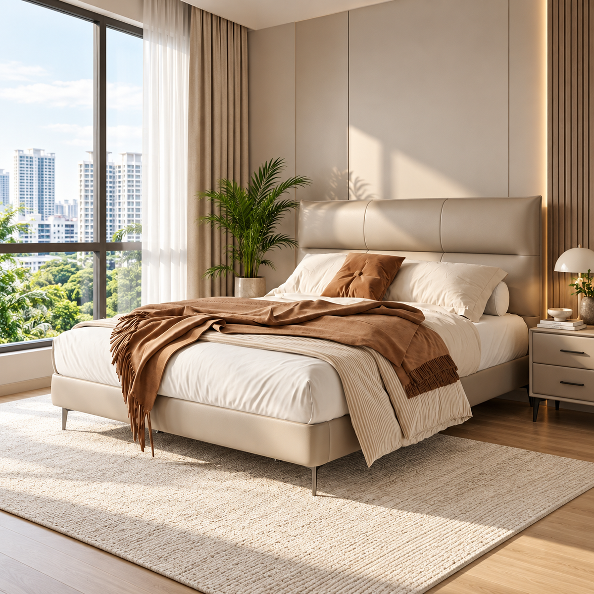 Morvain Leather Bed Frame