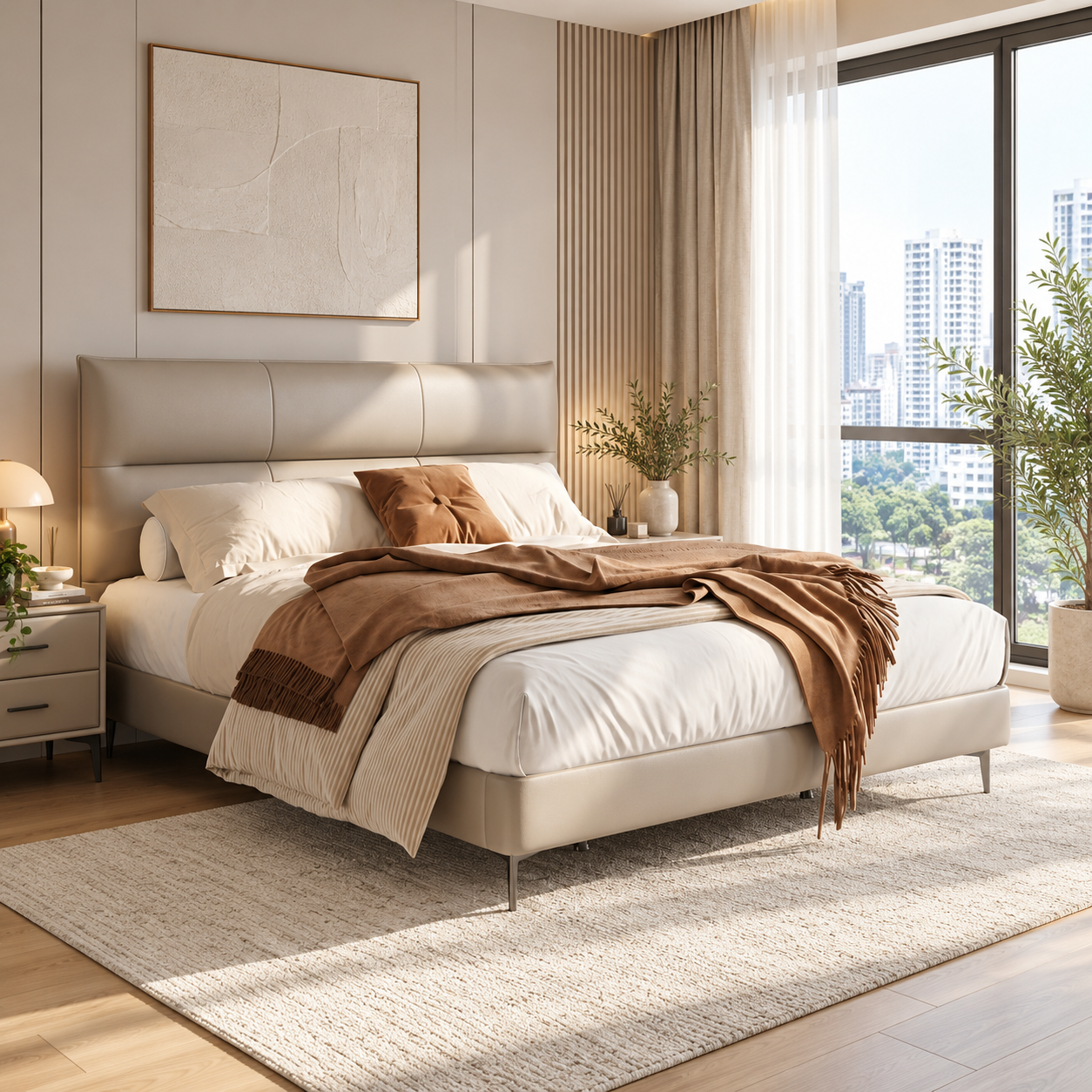 Morvain Leather Bed Frame
