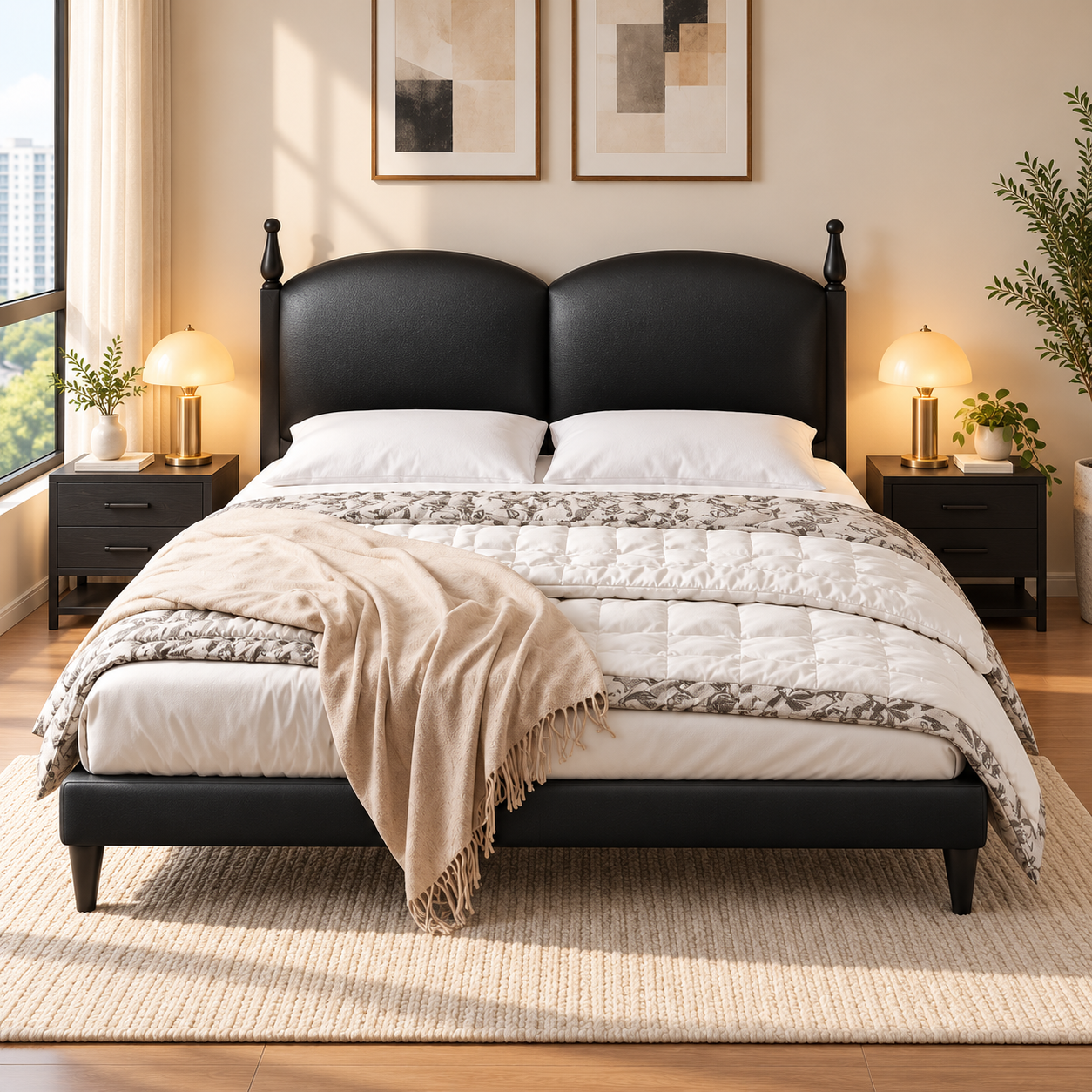 Velric Leather Bed Frame