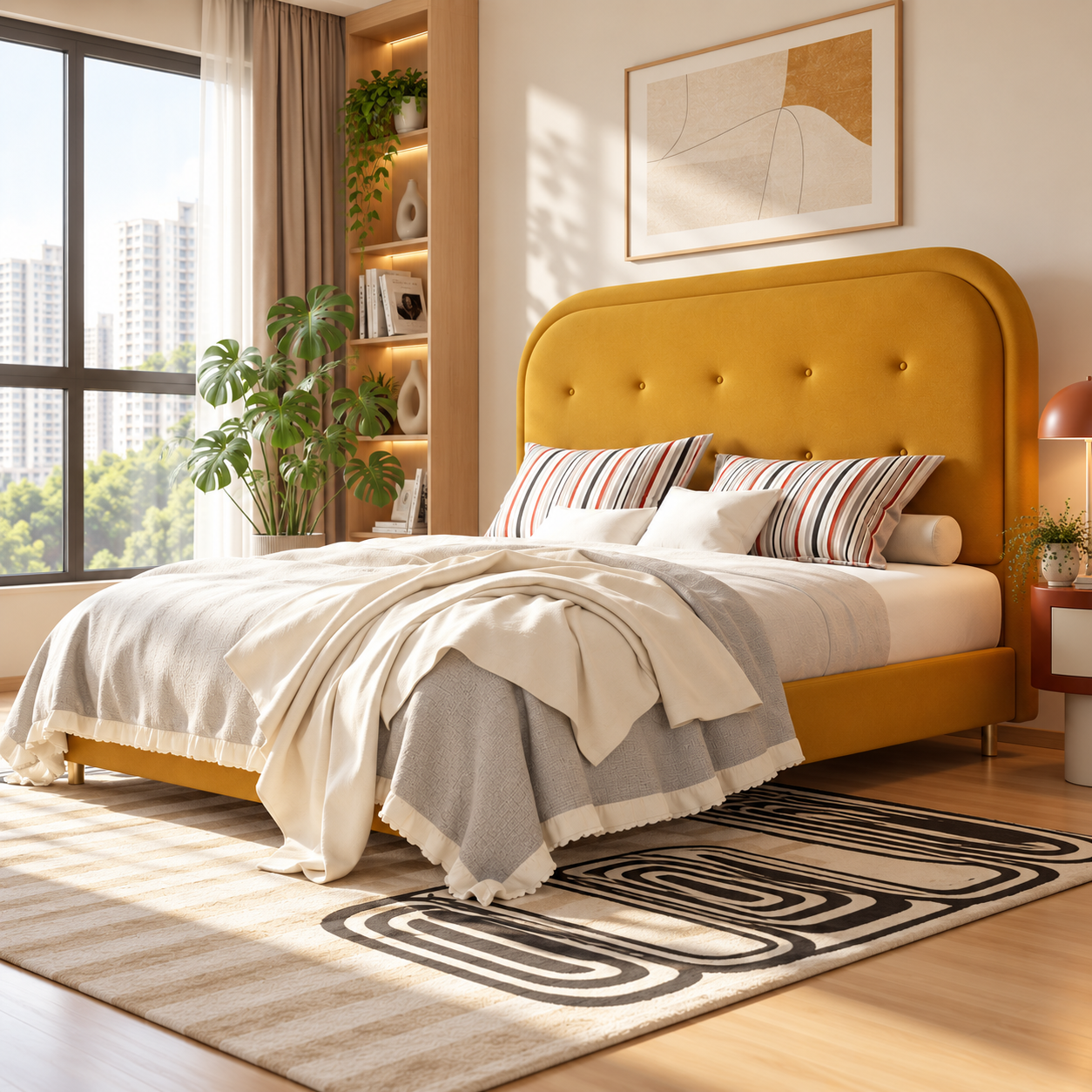 Odelis Faux Leather Bed Frame