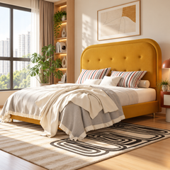 Odelis Faux Leather Bed Frame