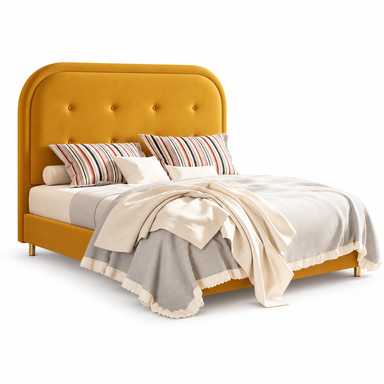 Odelis Faux Leather Bed Frame