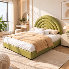 Bremaro Faux Leather Bed Frame (Queen Size)