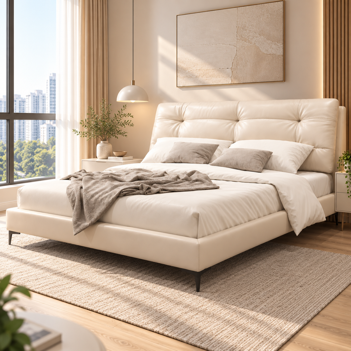 Lomero Leather Bed Frame