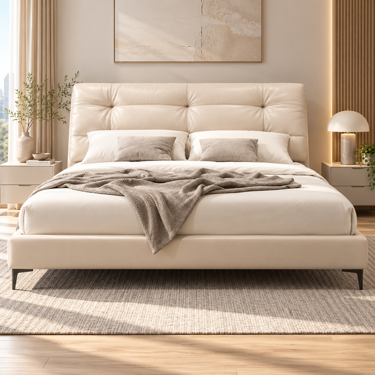 Lomero Leather Bed Frame