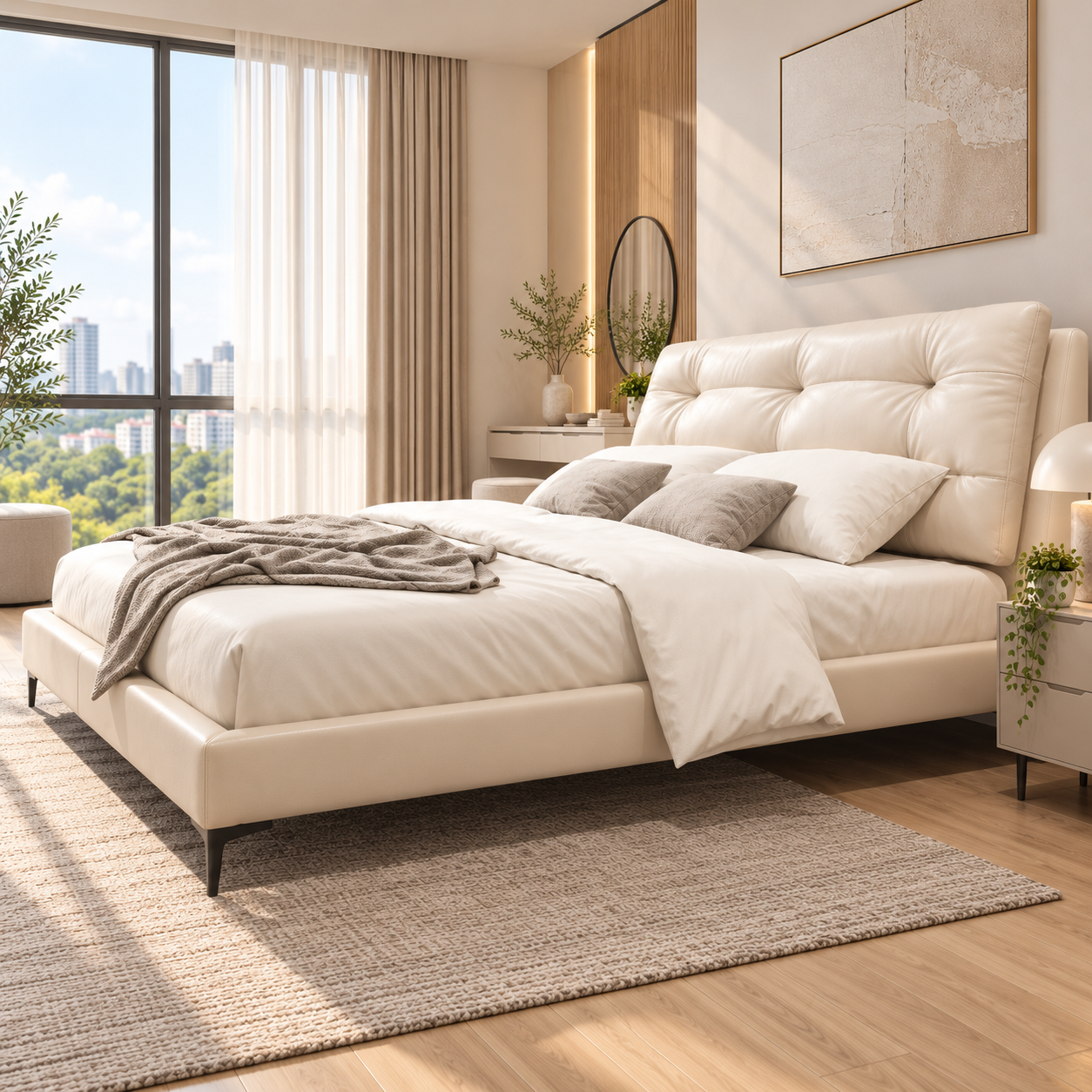 Lomero Leather Bed Frame