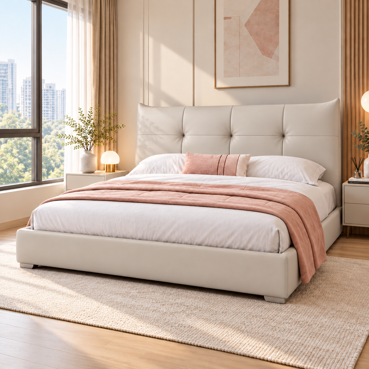 Nivoren Leather Bed Frame