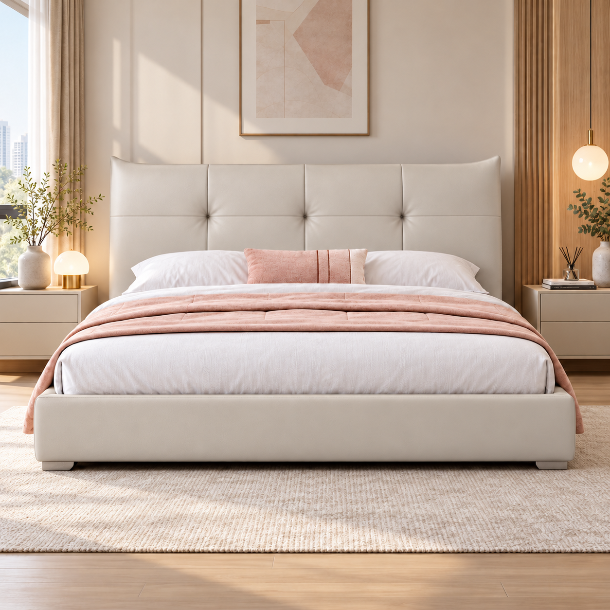 Nivoren Leather Bed Frame