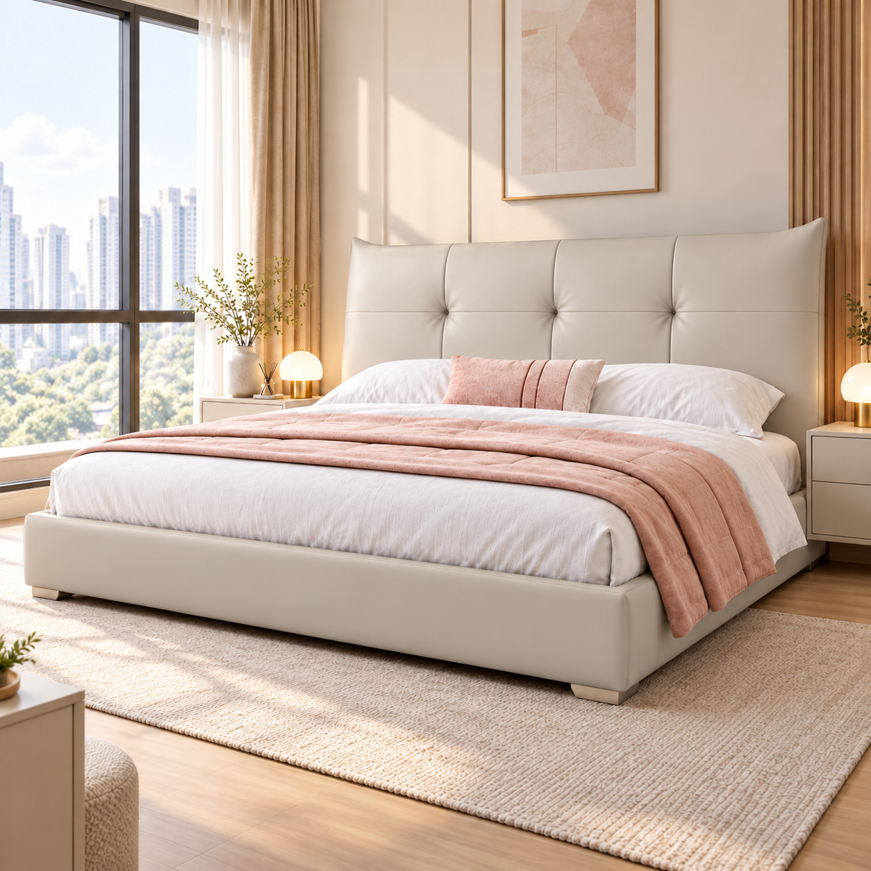 Nivoren Leather Bed Frame
