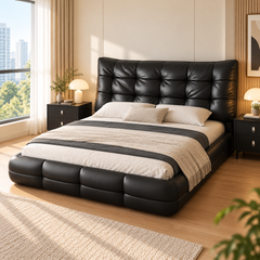 Gervain Leather Bed Frame