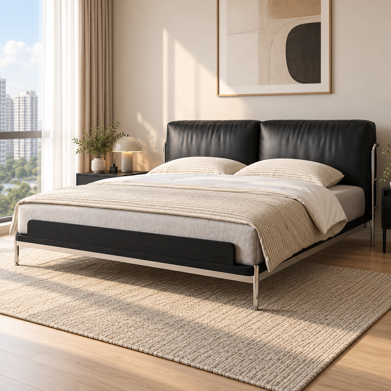 Rovaris Leather Bed Frame