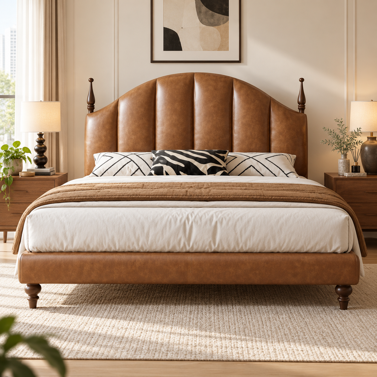Tavrin Leather Bed Frame