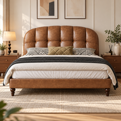 Torevan Leather Bed Frame