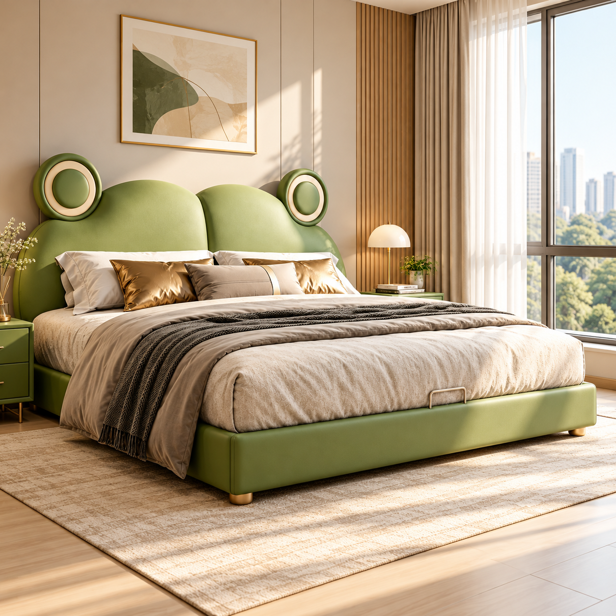 Wendric Leather Bed Frame